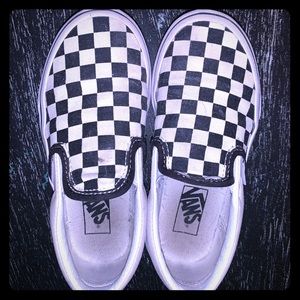 Check Kids vans-gently used.   Second pair free